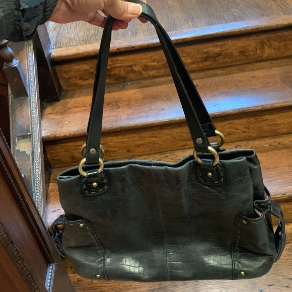 Sigrid Olsen black leather shoulder bag - Picture 2 of 7